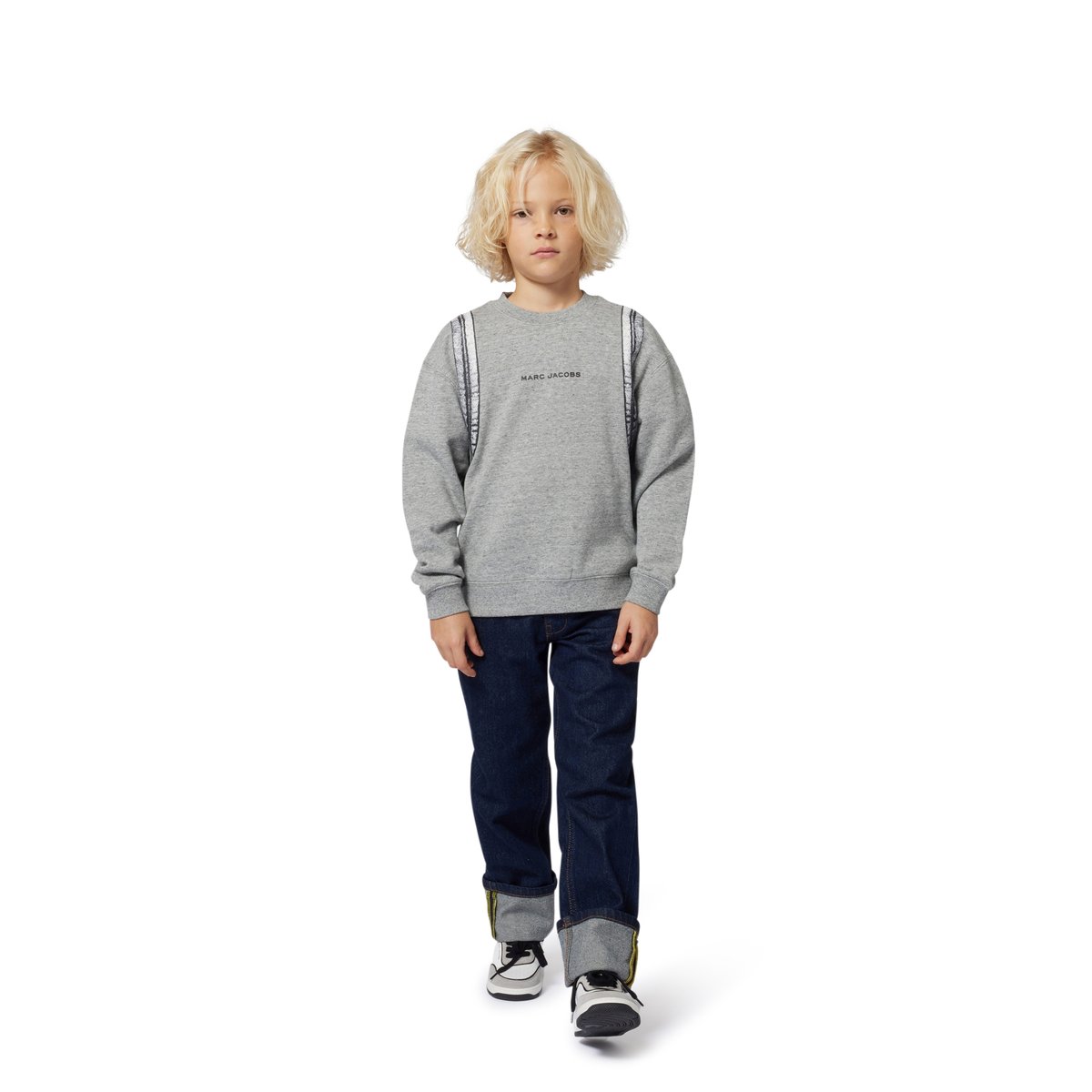 Sweat en polaire de coton gris chine acier, MARC JACOBS