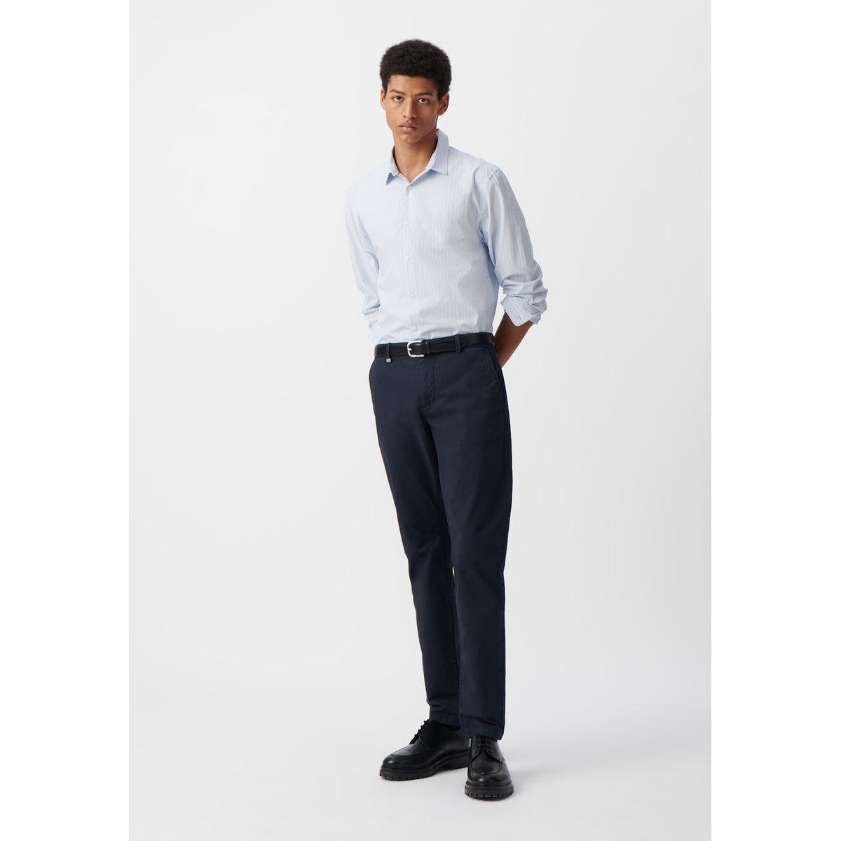 Pantalon chino slim bleu marine, IKKS