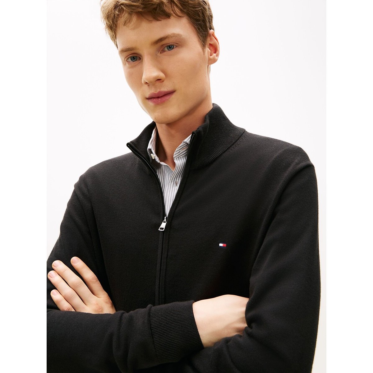 Gilet Essentiel zippé noir, TOMMY HILFIGER