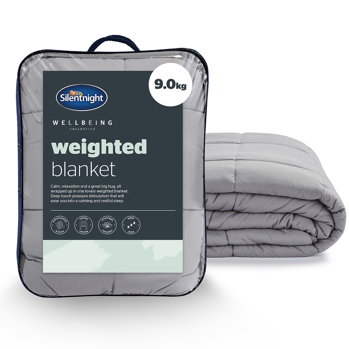 Weighted Blanket 9Kg grey, SILENTNIGHT