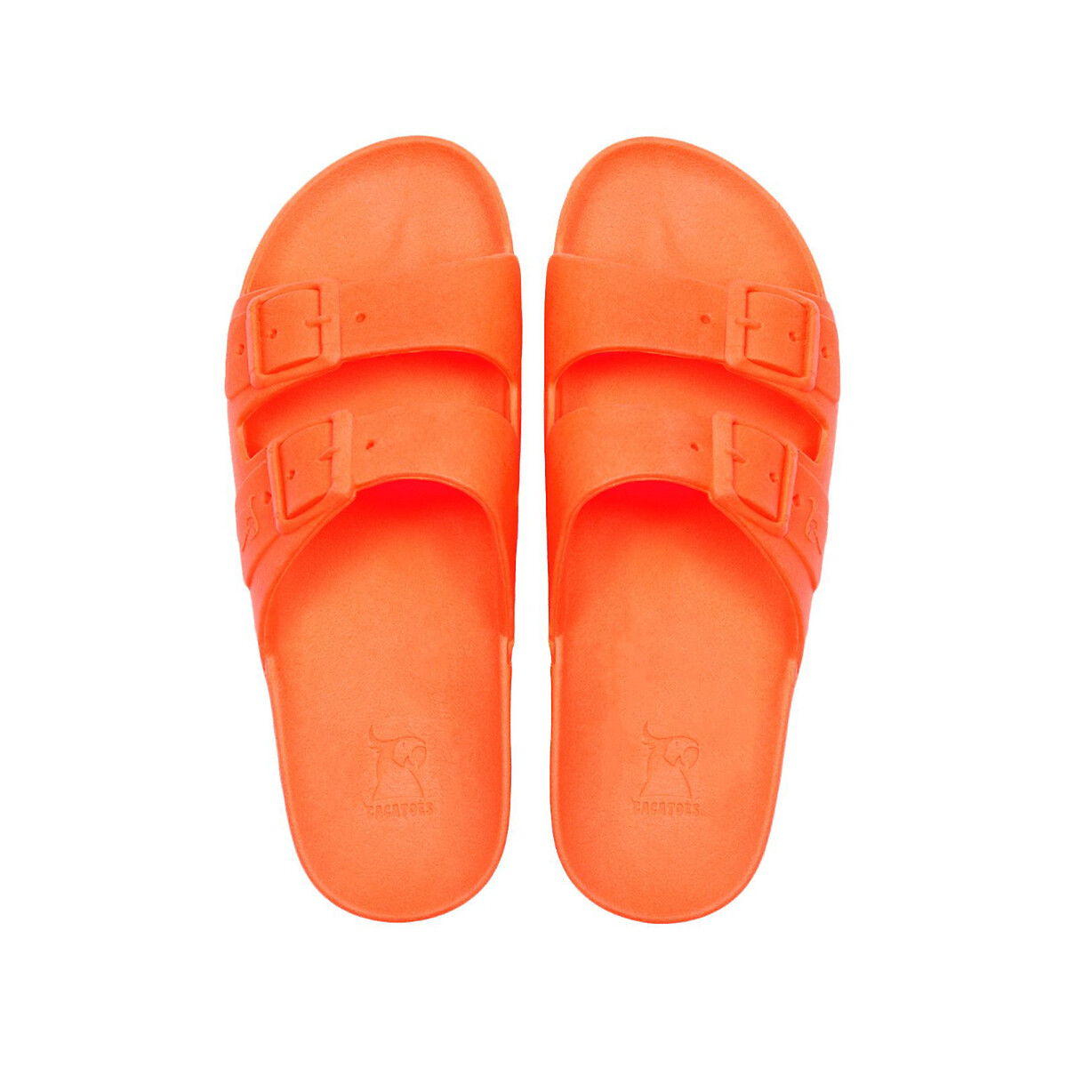 Sabot doppie fibbie Bahia arancione fluo, CACATOES