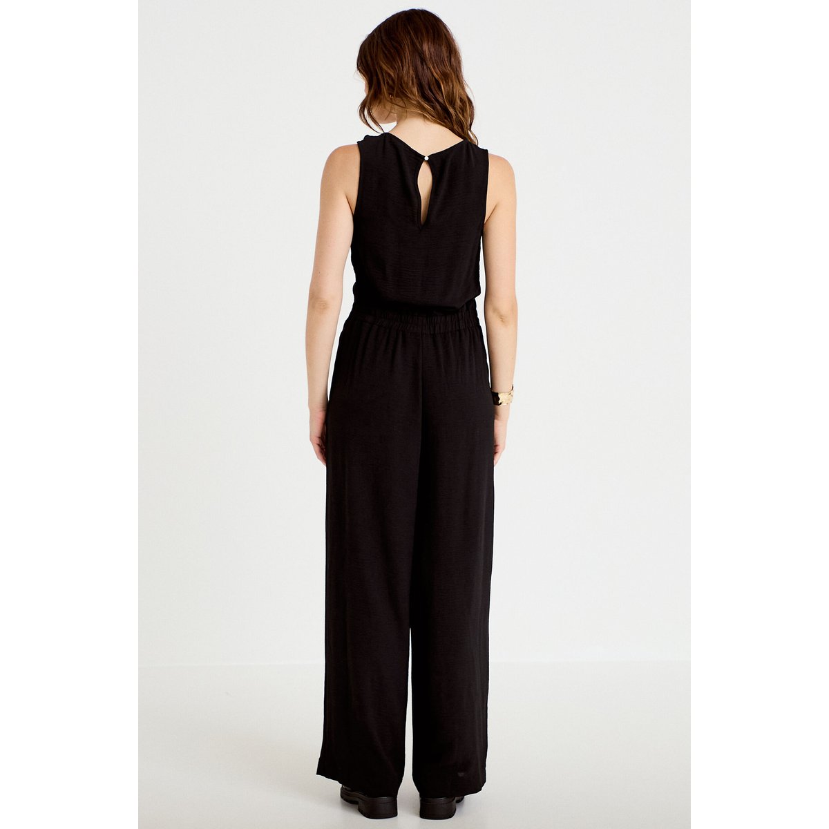 Combinaison large sans manches col rond noir, CACHE CACHE