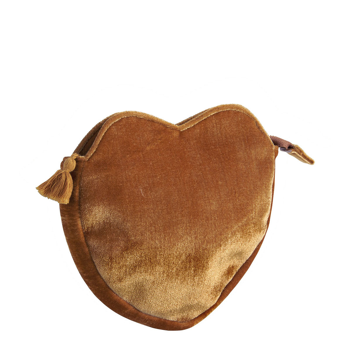 Pochette Cœur Velours jaune, MATHILDE M