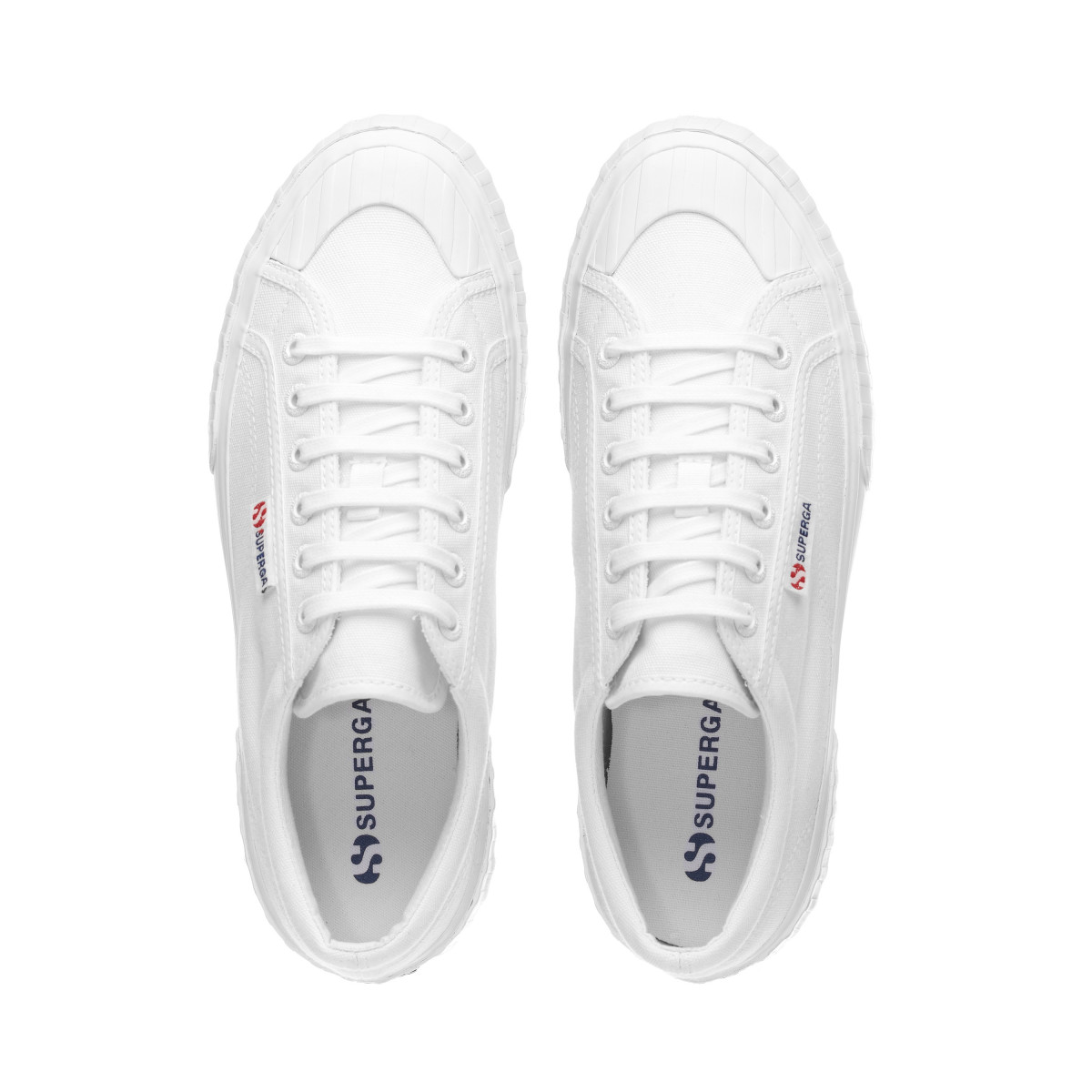 Baskets Compensées En Toile 2631 , Stripe blanc, SUPERGA