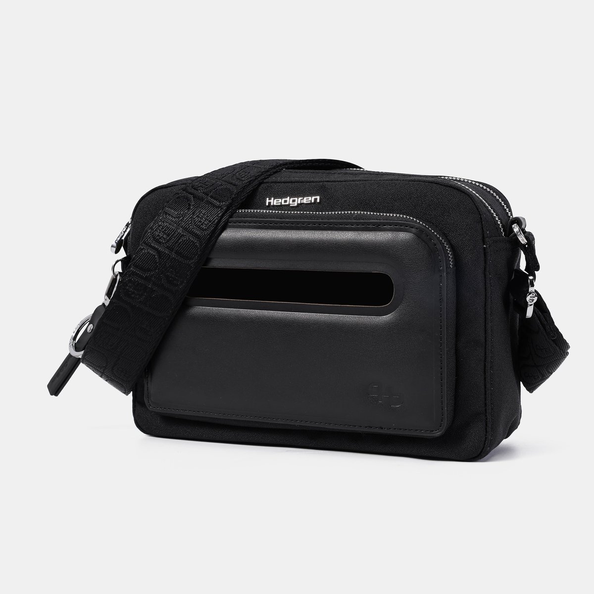 Sac bandoulière moyen organisé sécurisé black, HEDGREN