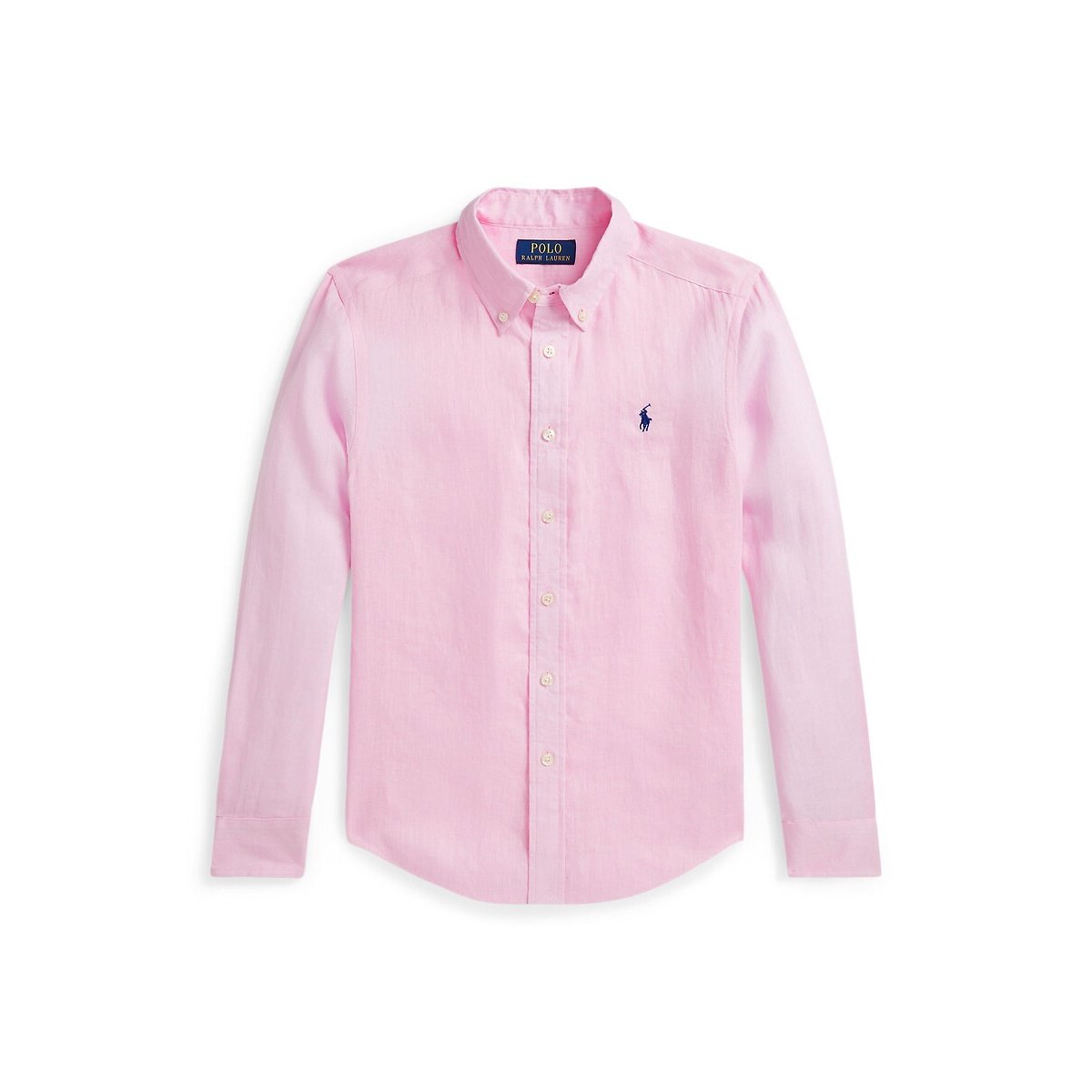 Chemise en lin à manches longues rose, POLO RALPH LAUREN
