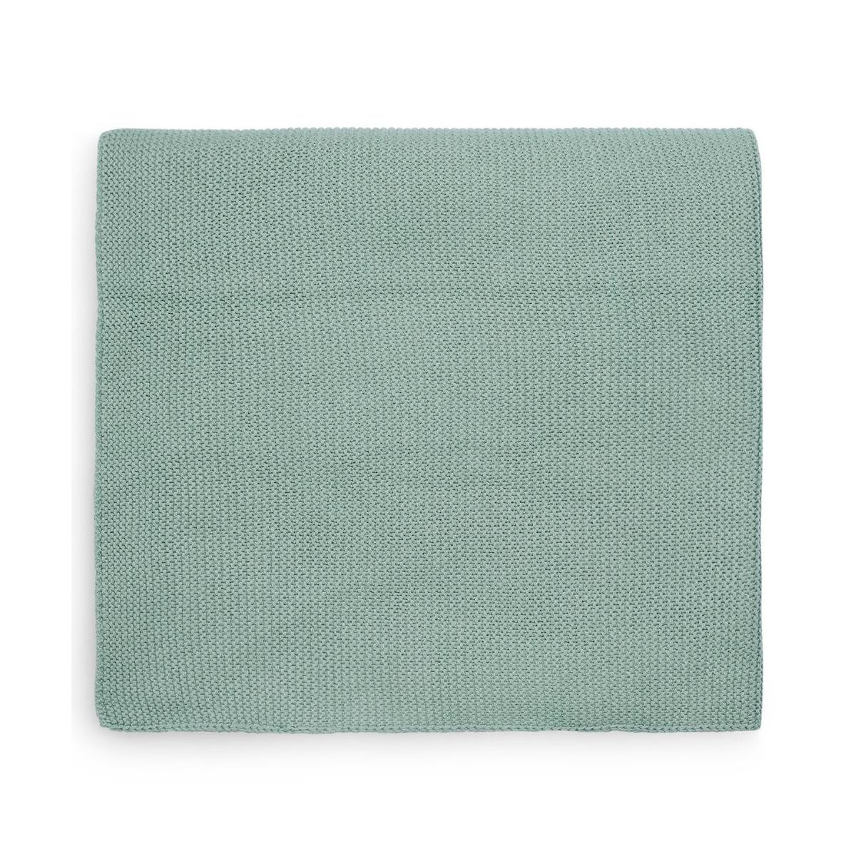 Couverture en tricot vert d'eau, JOLLEIN