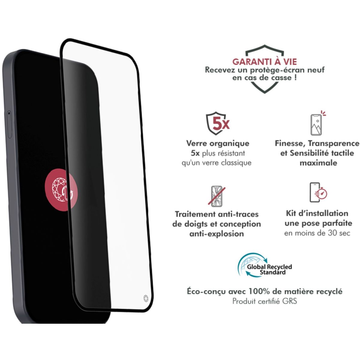 Protège écran Google Pixel 10A couleur unique, FORCE GLASS