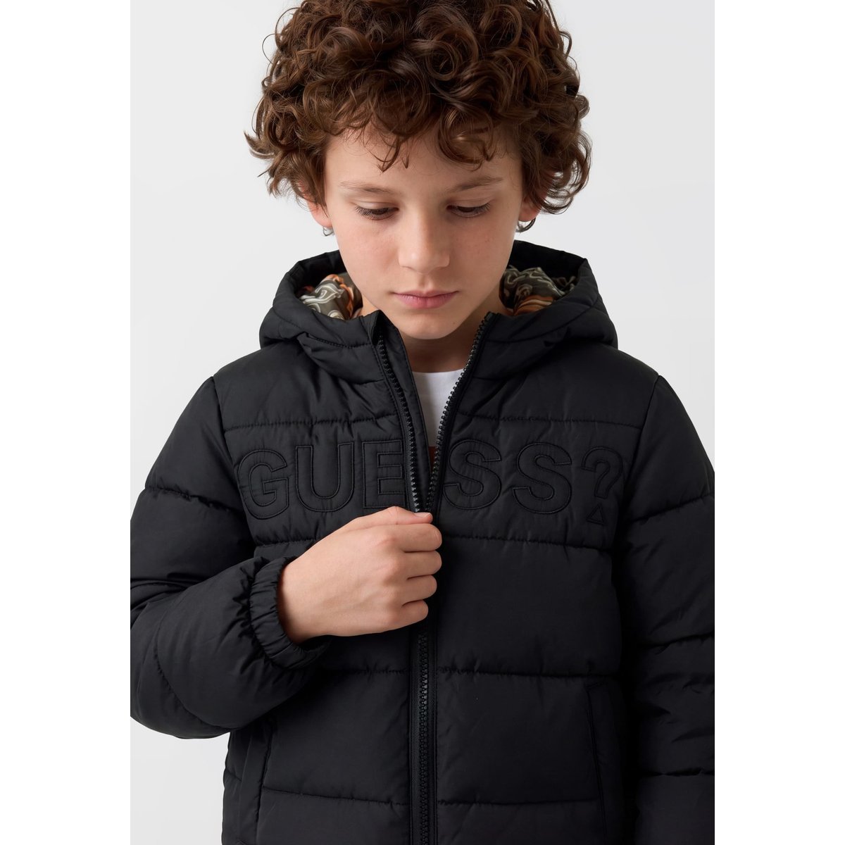 Doudoune À Capuche noir, GUESS KIDS