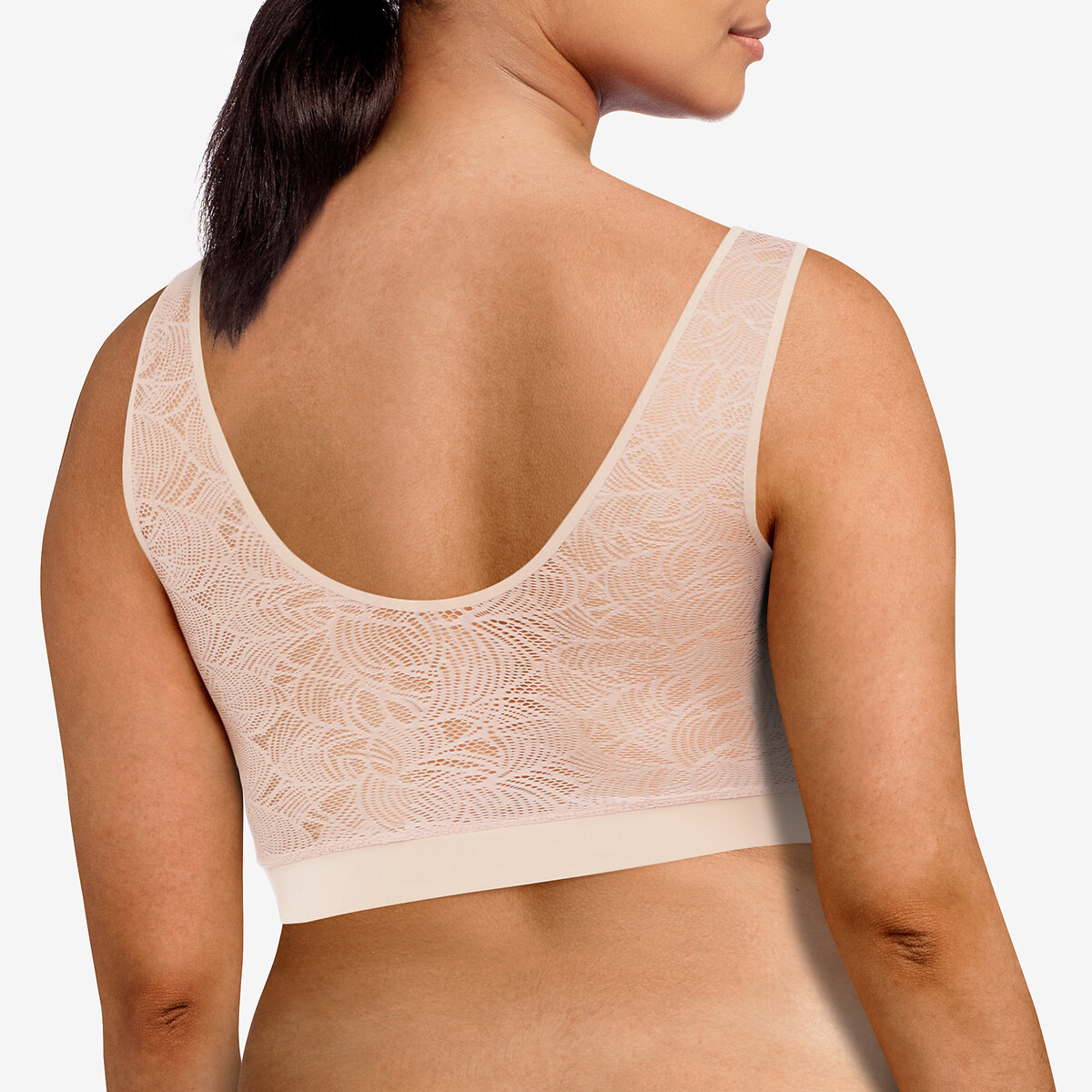 Brassière dentelle paddée SOFTSTRETCH beige doré, CHANTELLE