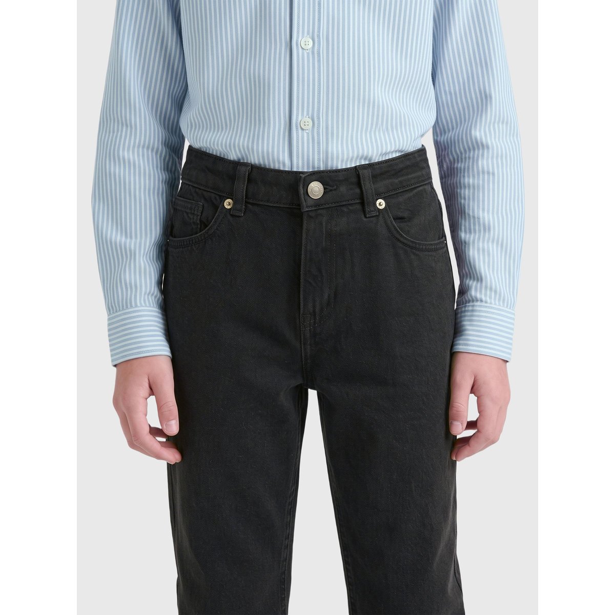 Coupe Regular black denim 1, ONLY & SONS JUNIOR