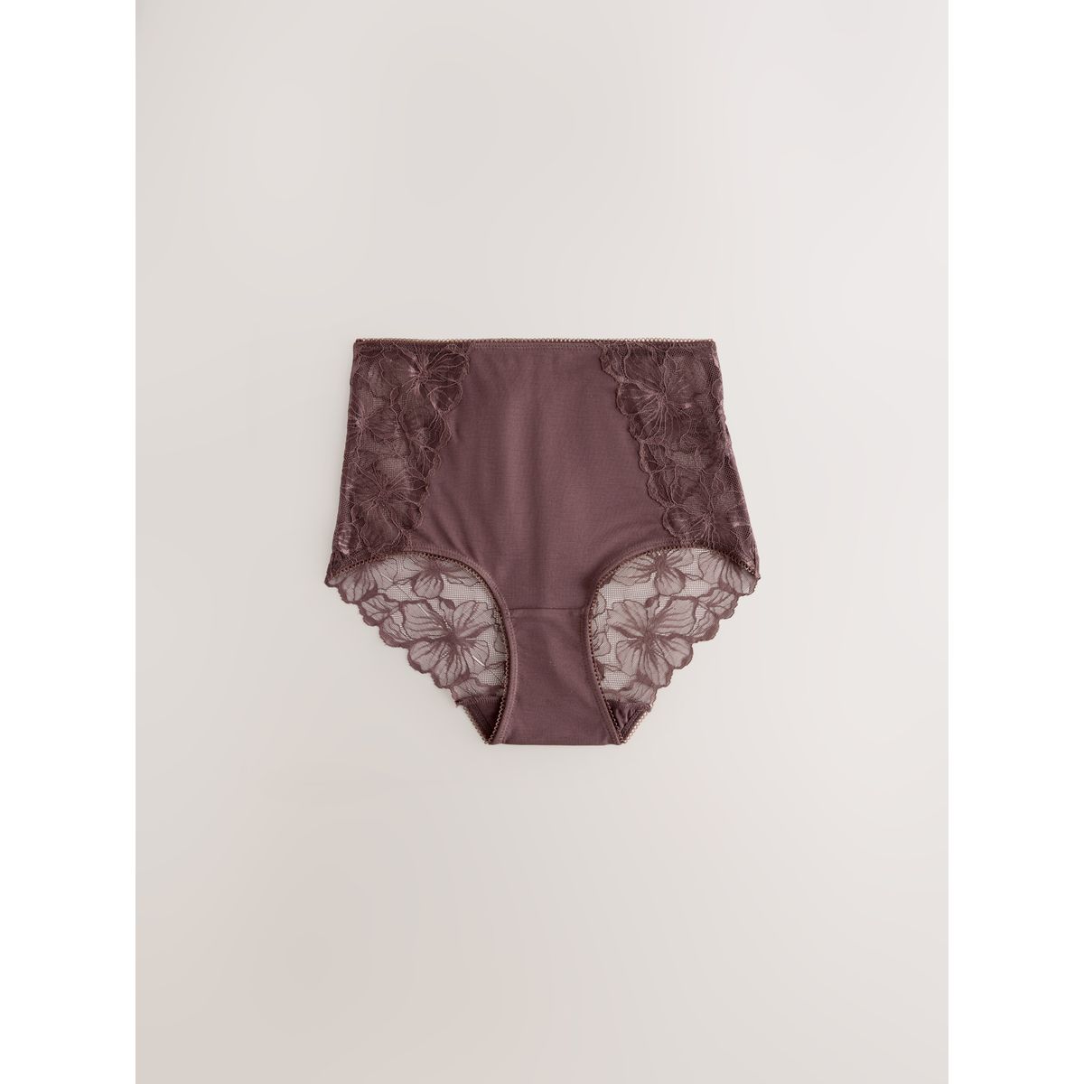 Culotte en dentelle et modal, lot de 5 nude chocolat/baies/bleu/rose pastel, NEXT