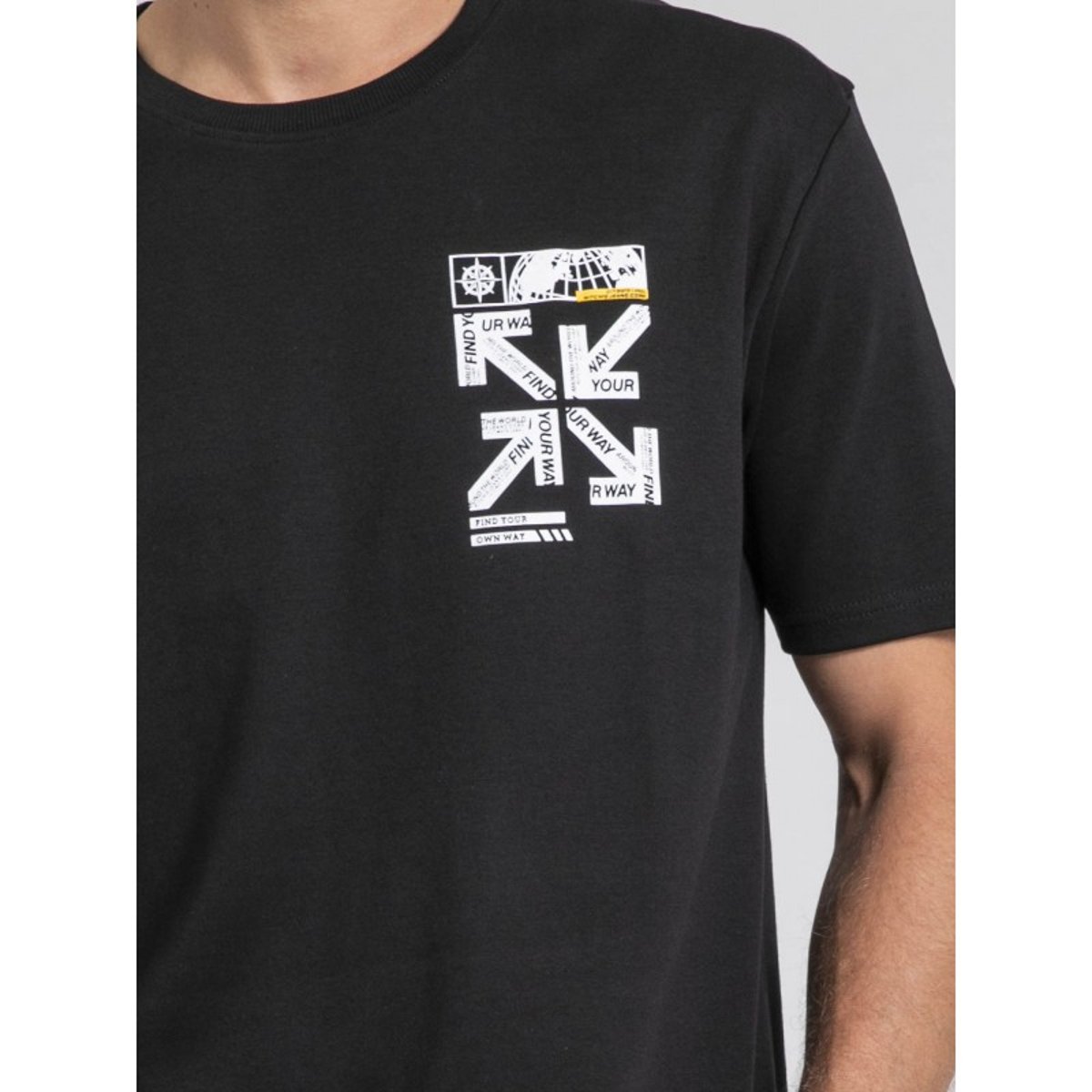 T-shirt Col Rond Oversize Pur Coton Joeden noir, RITCHIE