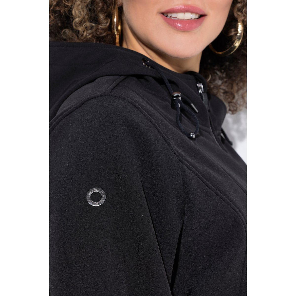 Veste softshell HYPRAR, matière déperlante noir, ULLA POPKEN