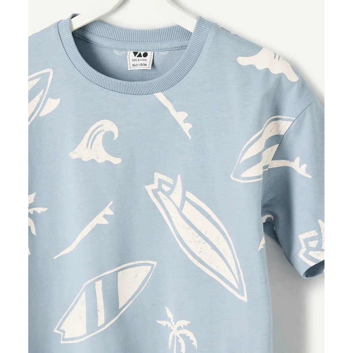 T-shirt manches courtes imprimé bleu ciel, TAPE A L'OEIL