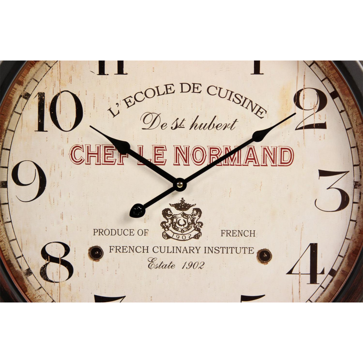 Horloge ancienne murale l'ecole de cuisine de blanc, DECORATION D’AUTREFOIS