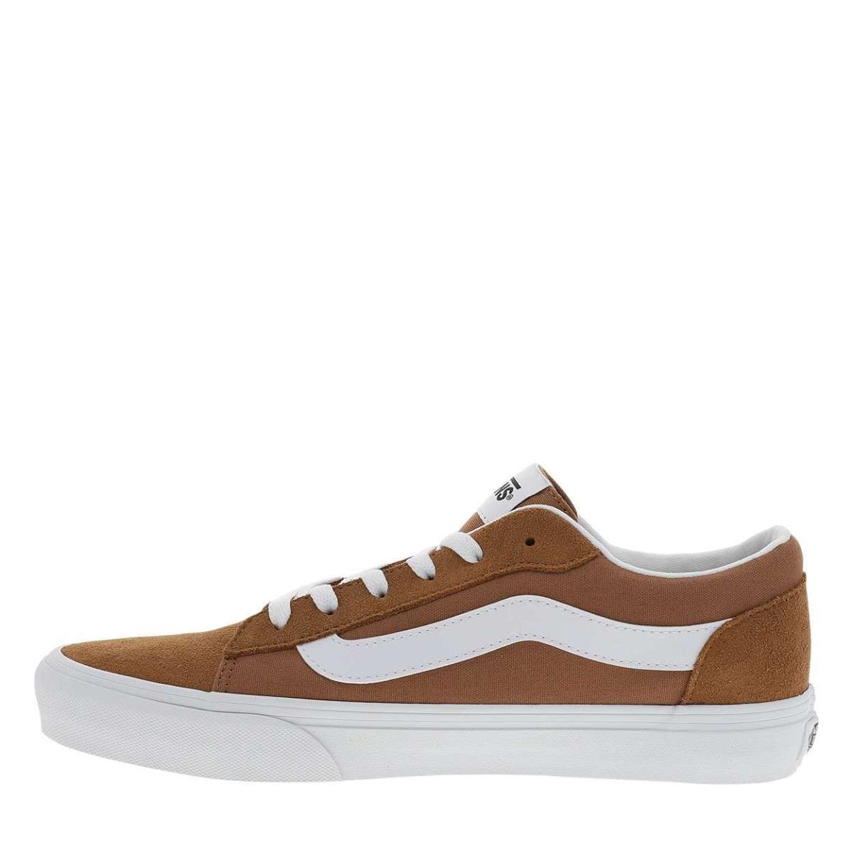 Baskets VERO LS cuir talon plat beige, VANS