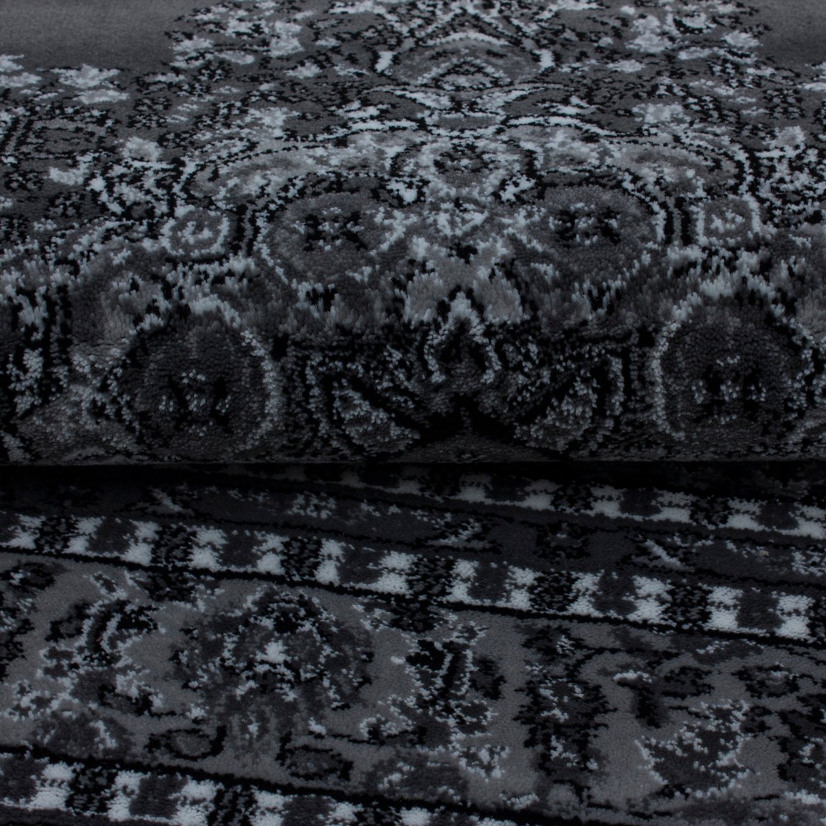 Tapis de salon à motif persan MARRAKESH gris, NAZAR RUGS