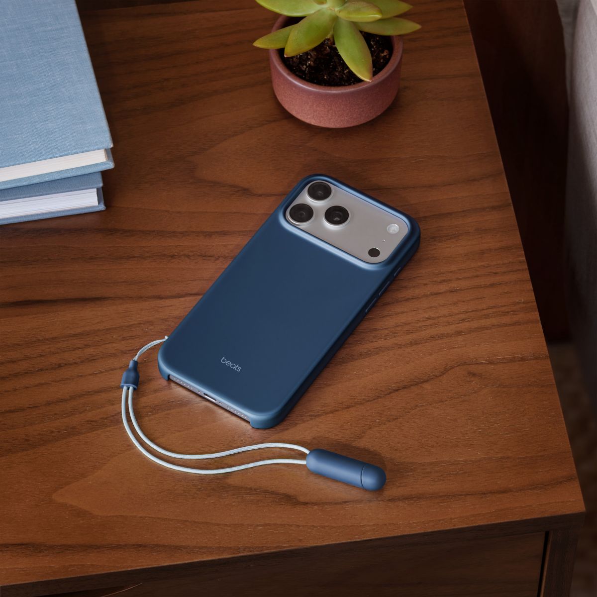 Coque iPhone 17 Pro Max Magsafe stand bleu couleur unique, BEATS BY DR,DRE