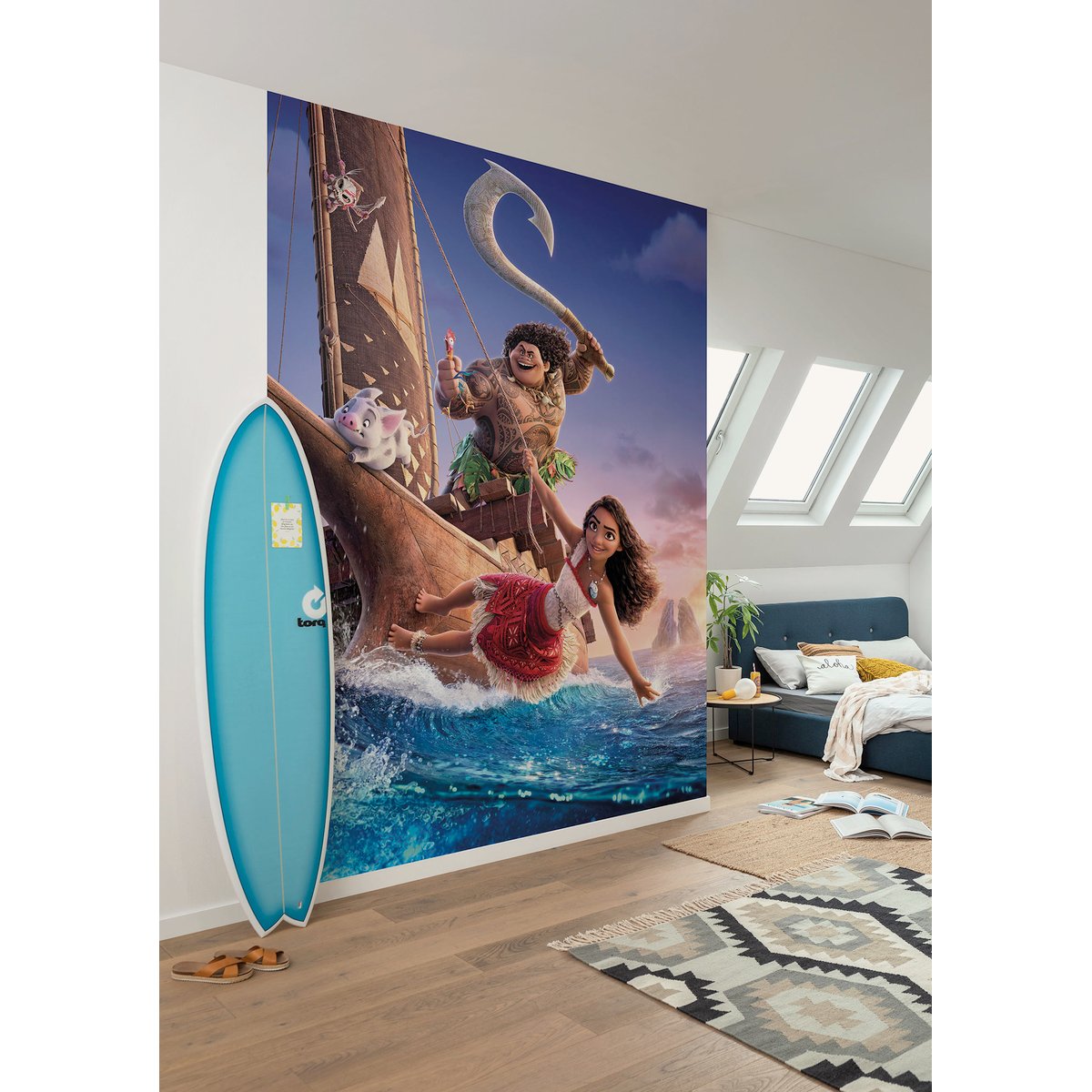 Papier peint Komar - Disney Moana 2 Feel The Ocean - 200 x 250 cm bleu, HEXOA
