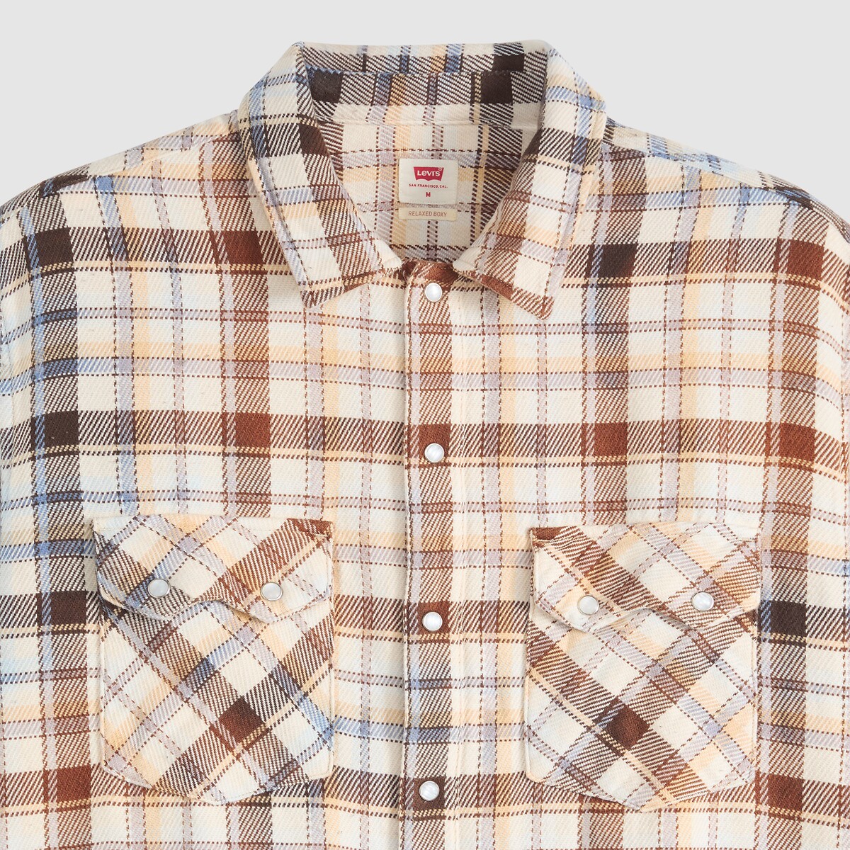 Chemise manches longues, BOXY WESTERN carreaux gris, LEVI'S