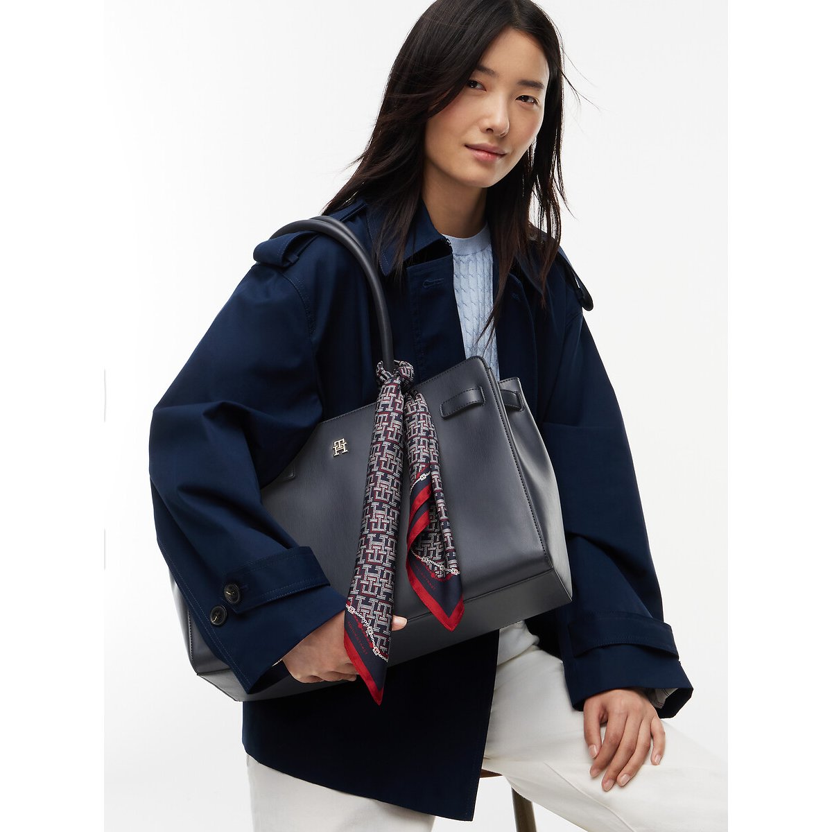 Sac à main tote, JOY marine, TOMMY HILFIGER