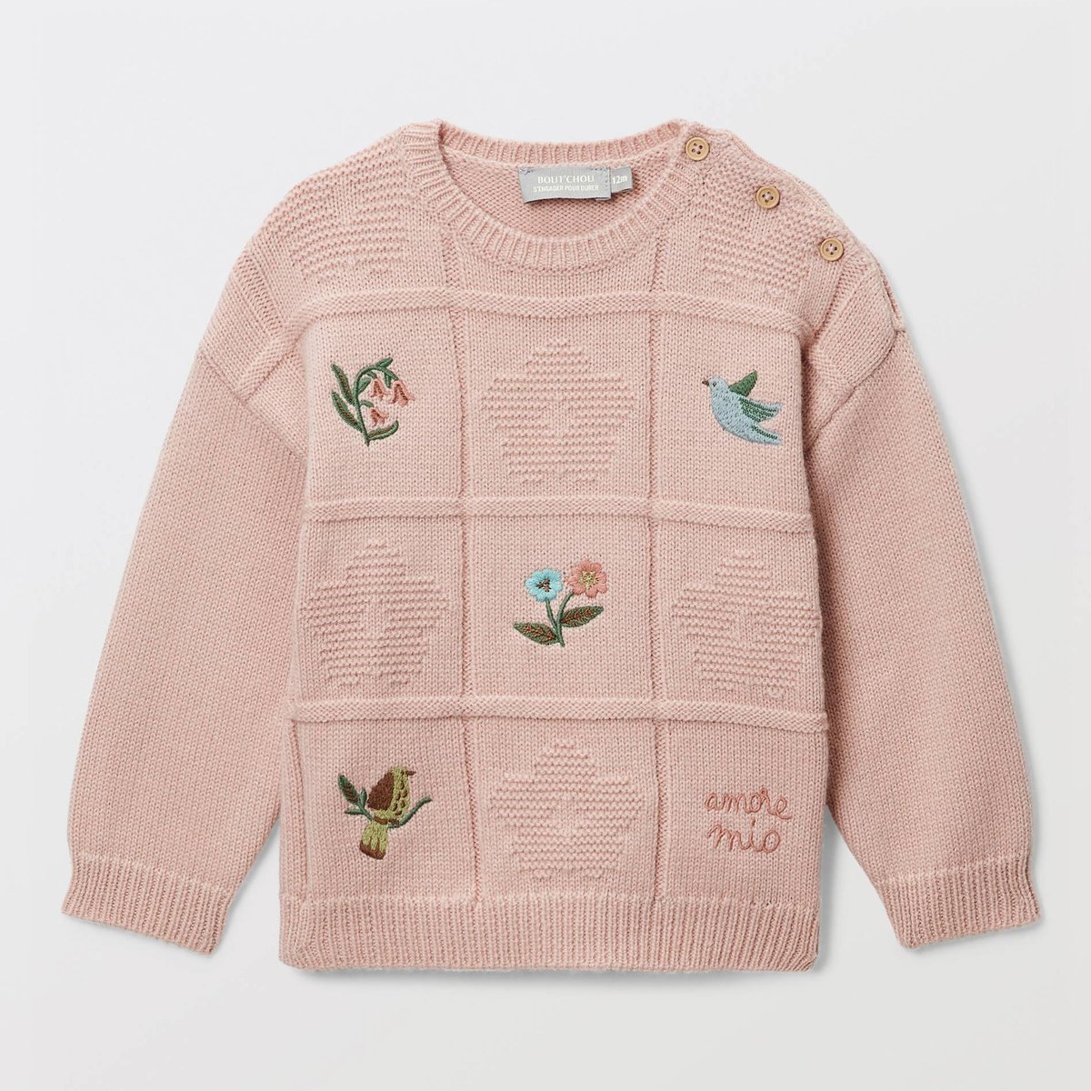 Pull brodé dragee, BOUT'CHOU