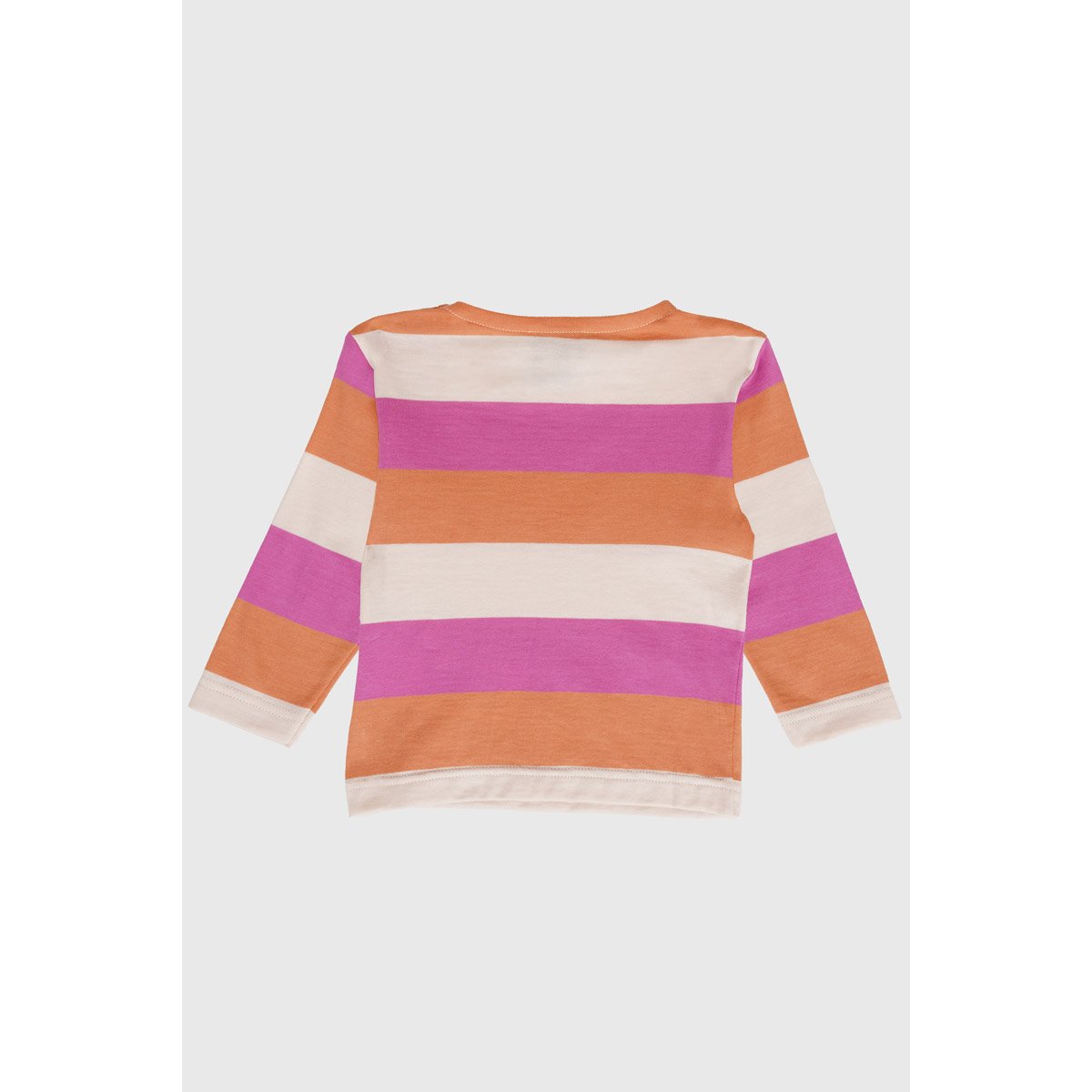 Marinière larges rayures Bébé en coton léger scotch / coral gold / lupi, ARMOR-LUX