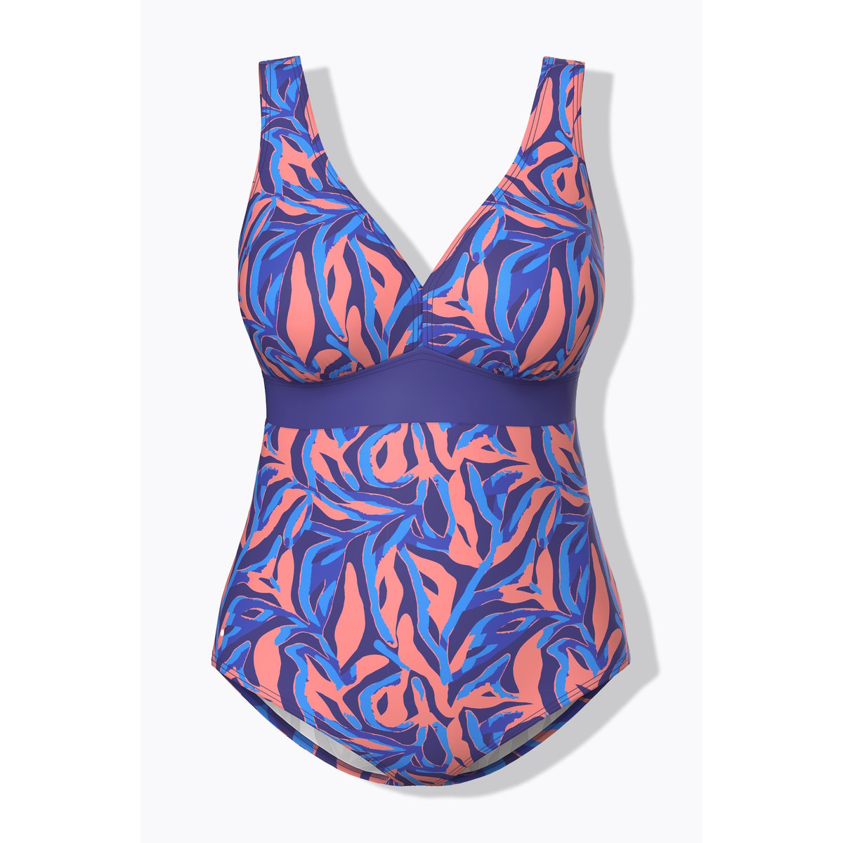 Maillot de bain avec bonnets souples marine, ULLA POPKEN