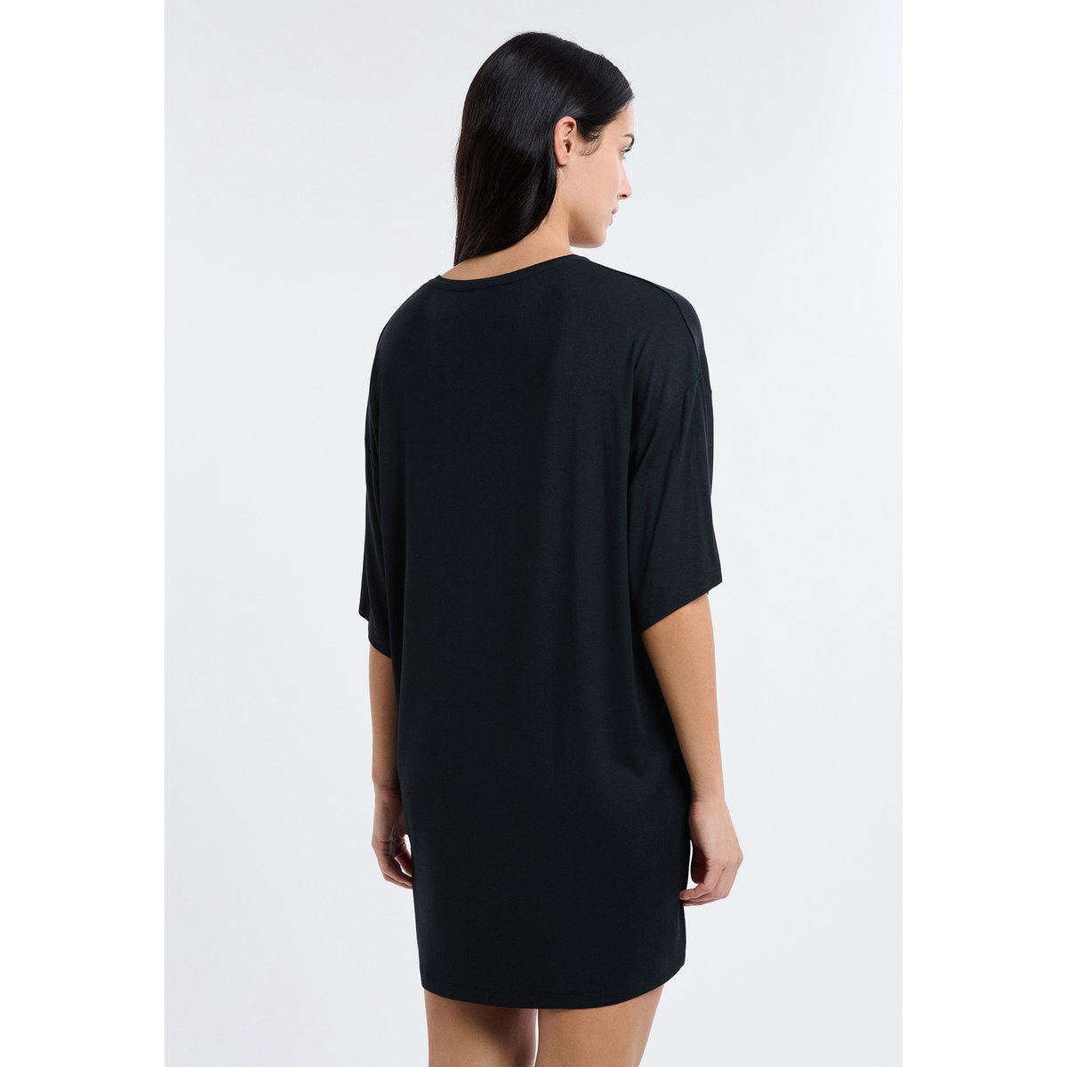 Chemise de nuit en modal KATE noir, ETAM