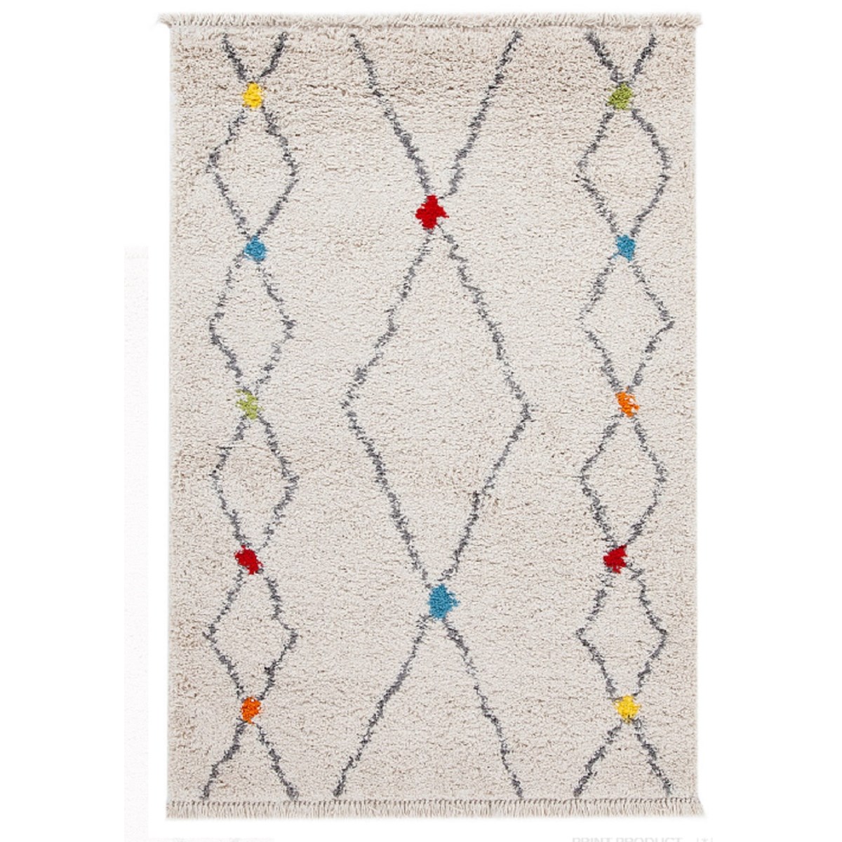 Tapis shaggy style berbère PASHTUN multicolore, NOVATREND