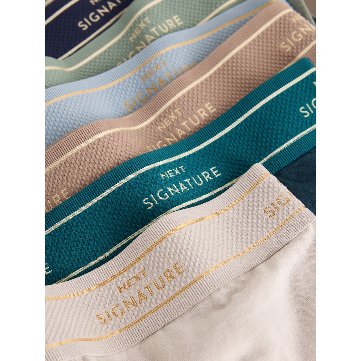 Boxer taille basse signature coton modal bleu/gris, NEXT