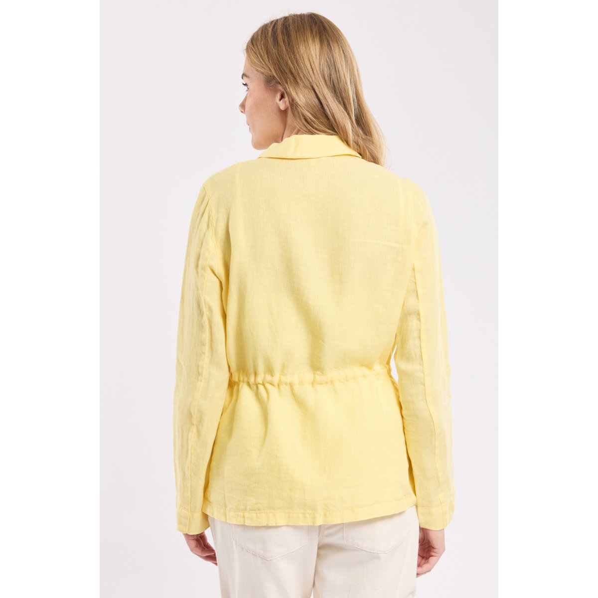 Veste saharienne en lin Sienna paille, TERRE & MER
