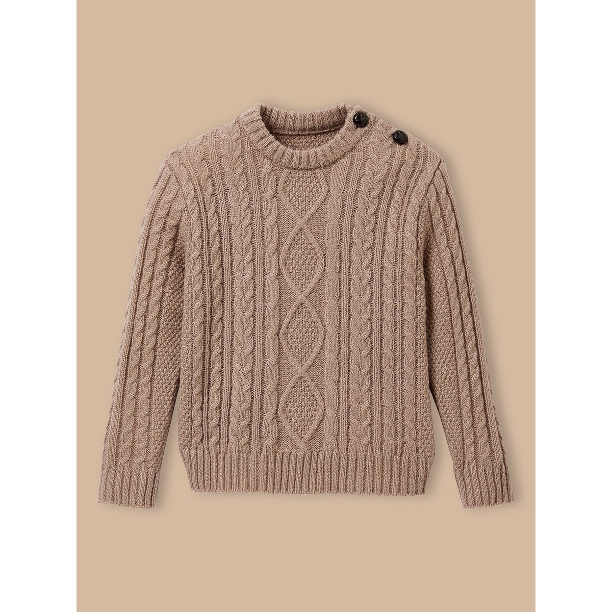 Pull torsadé beige, CYRILLUS