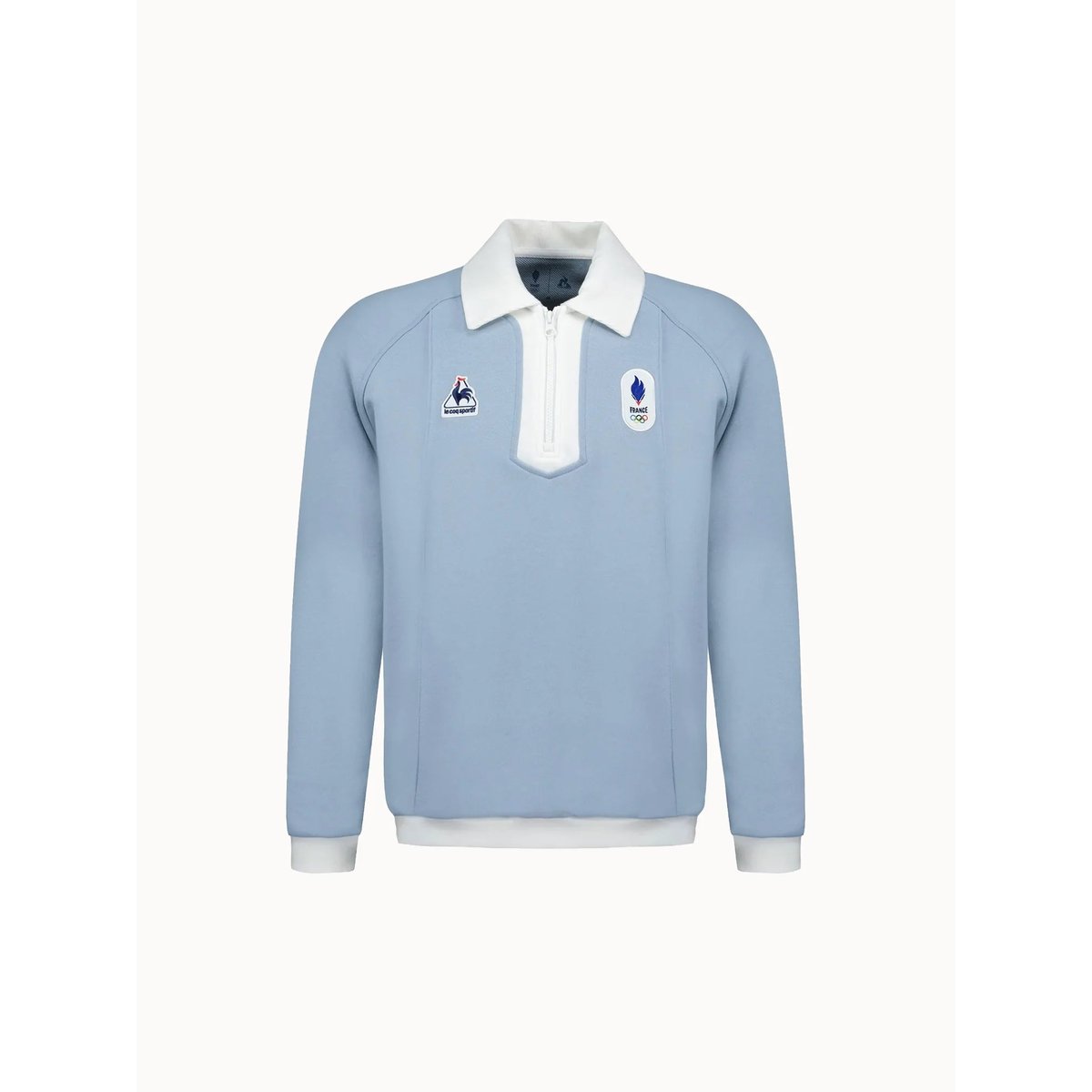 Sweat demi-zippé Équipe de France Olympique 2026 Jeux Olympiques EQUIPE DE FRANCE blue, LE COQ SPORTIF