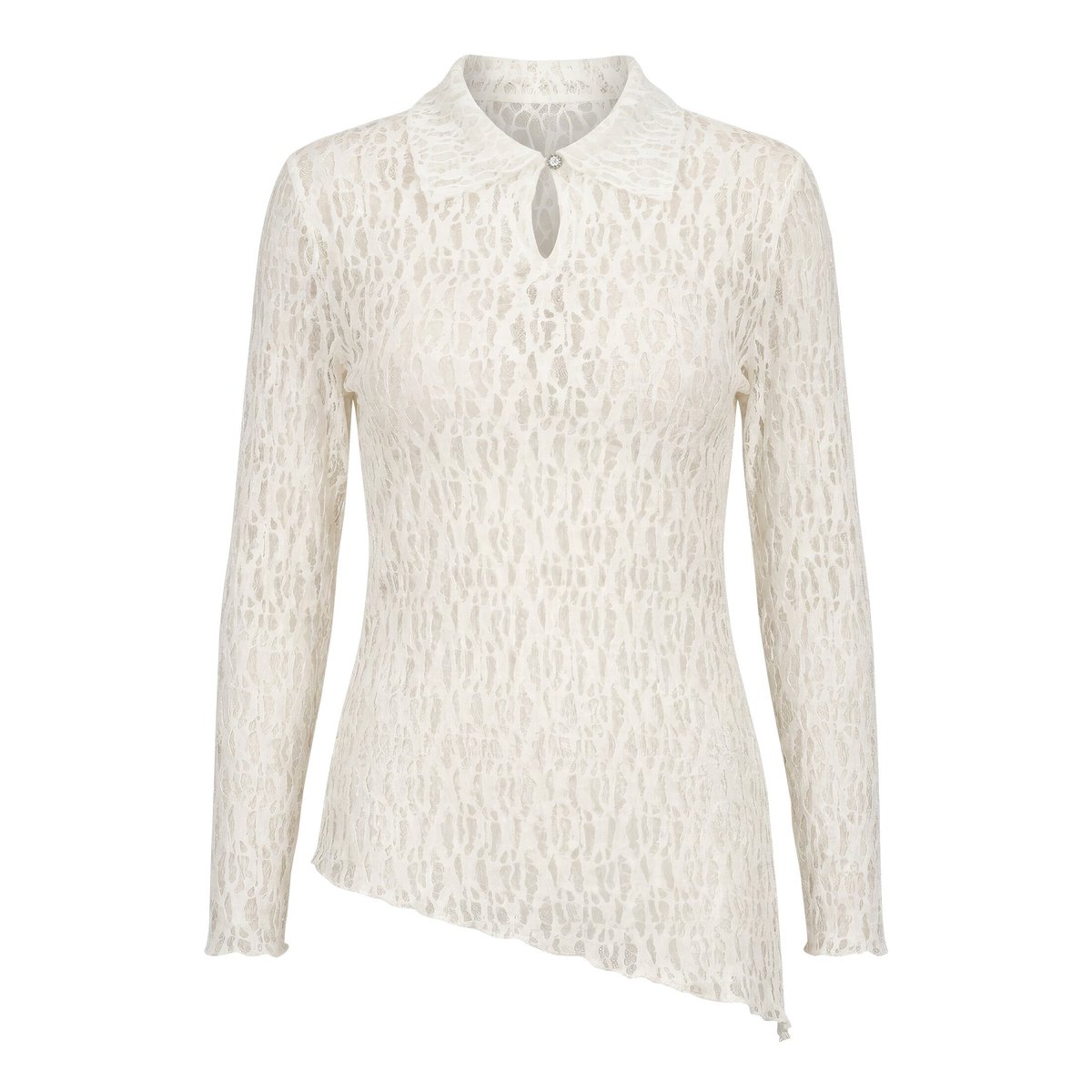 T-shirt façon blouse en dentelle eggnog, CARTOON