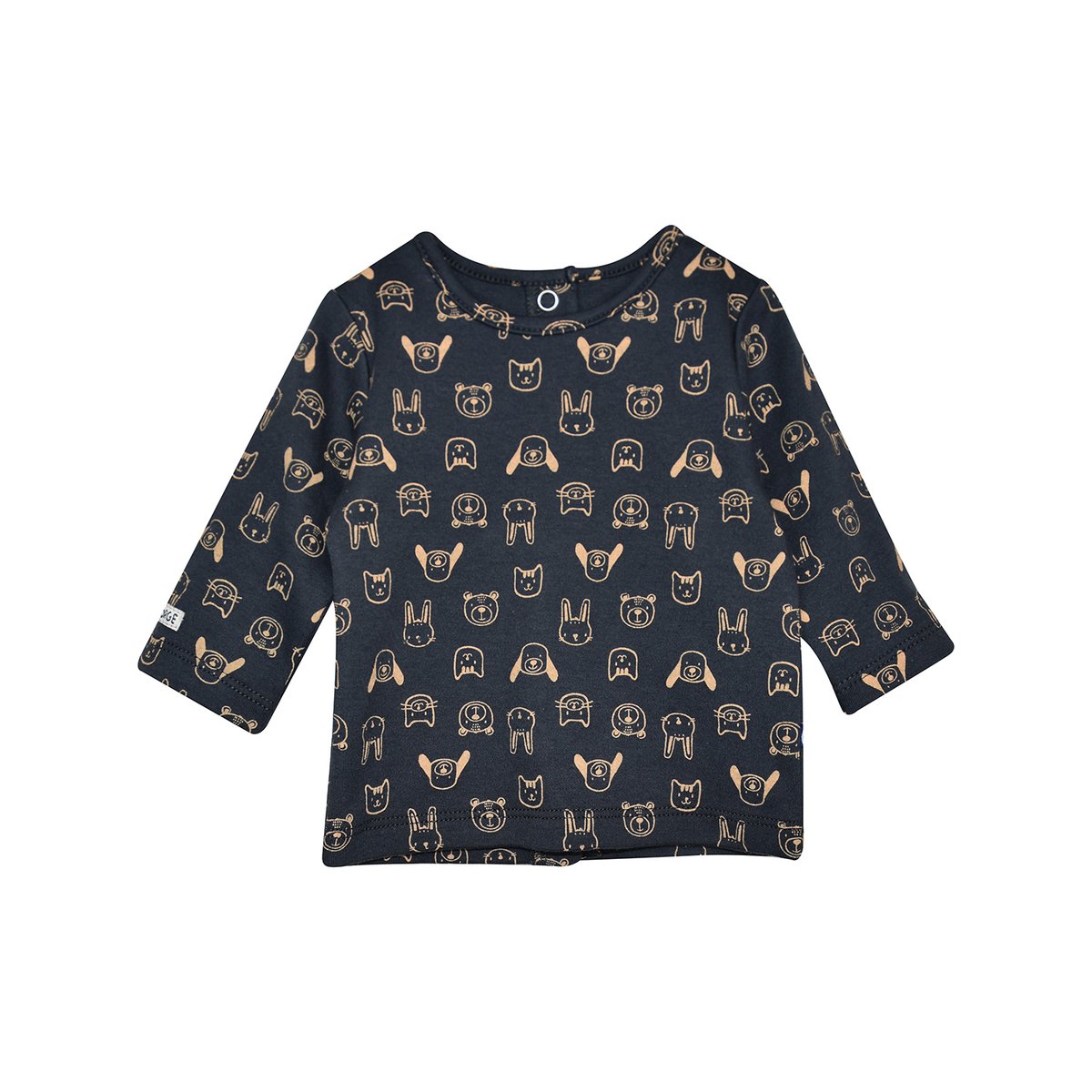 Ensemble tshirt salopette en maille pacome beige, SUCRE D'ORGE