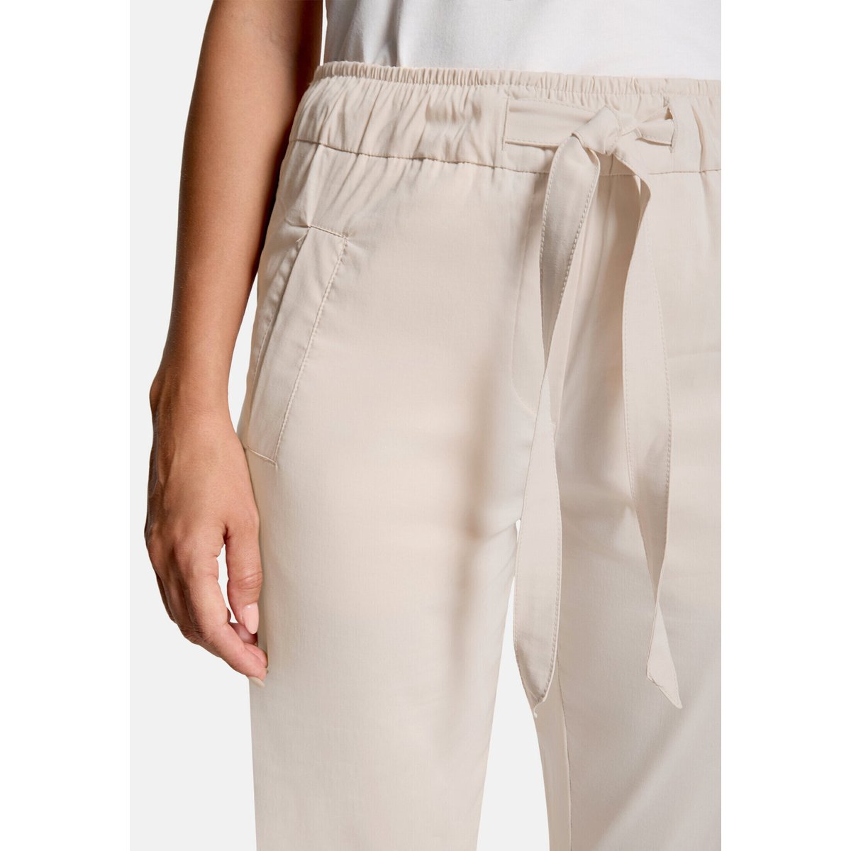 Pantalon casual à taille élastique gris, BETTY & CO