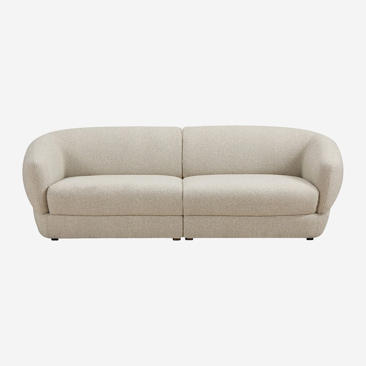 Canapé en tissu bouclette courte TEGLIO beige, HABITAT