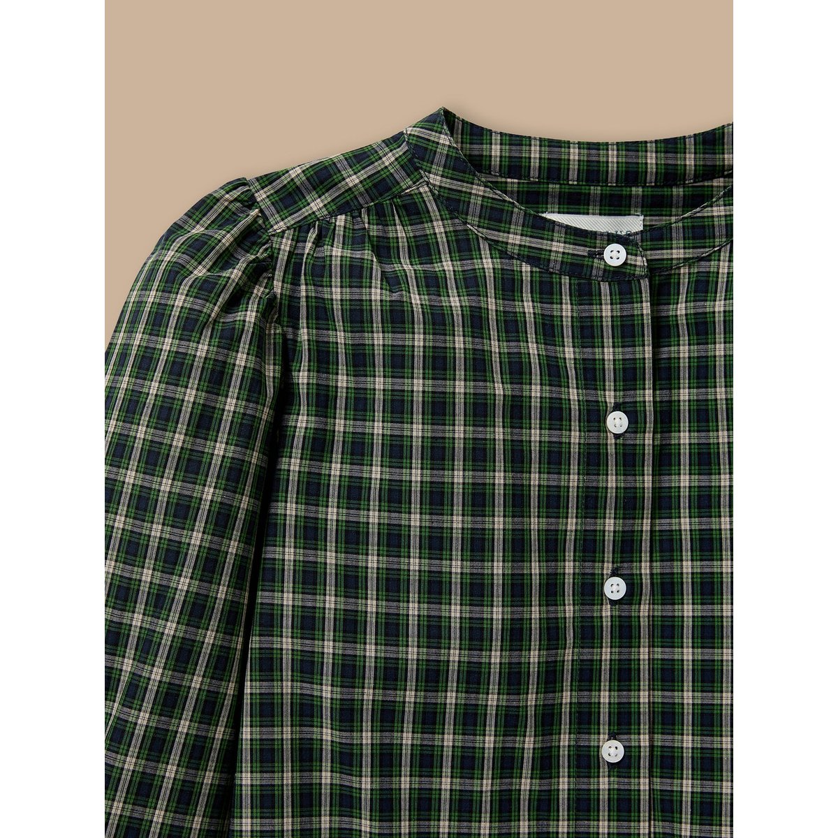 Chemise à carreaux carreaux vert, CYRILLUS