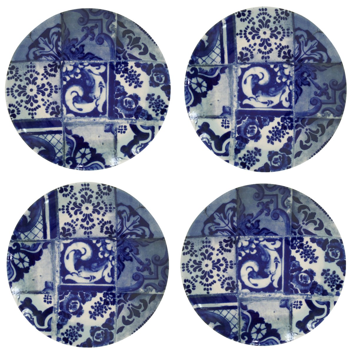 Set 4 Assiettes à dessert/salade 21 LISBOA azulejos, COSTA NOVA