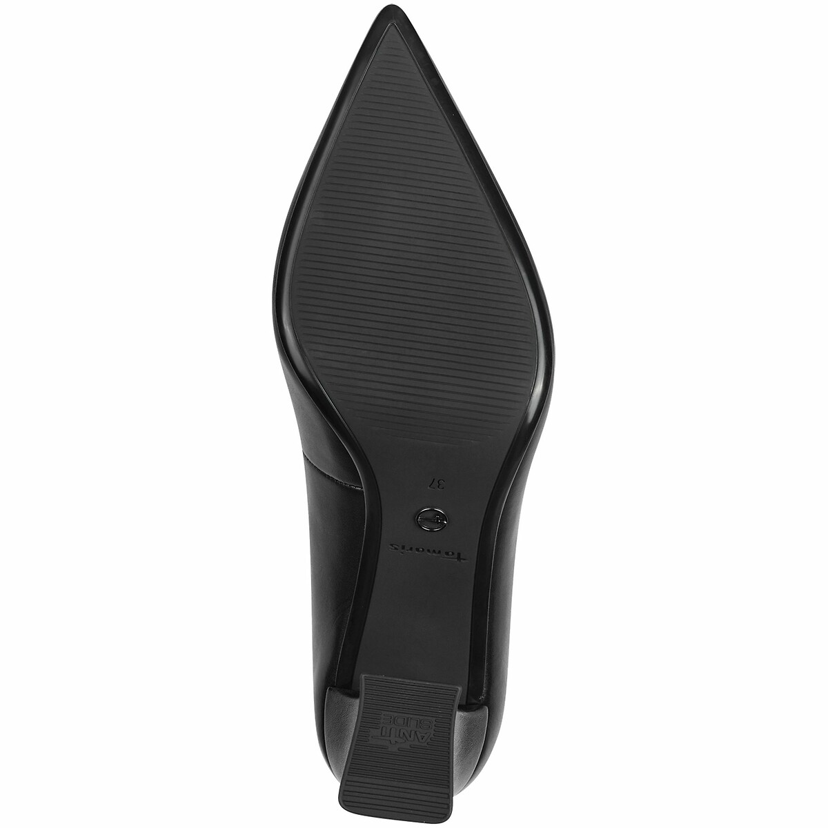 Pointed leather heels black, TAMARIS