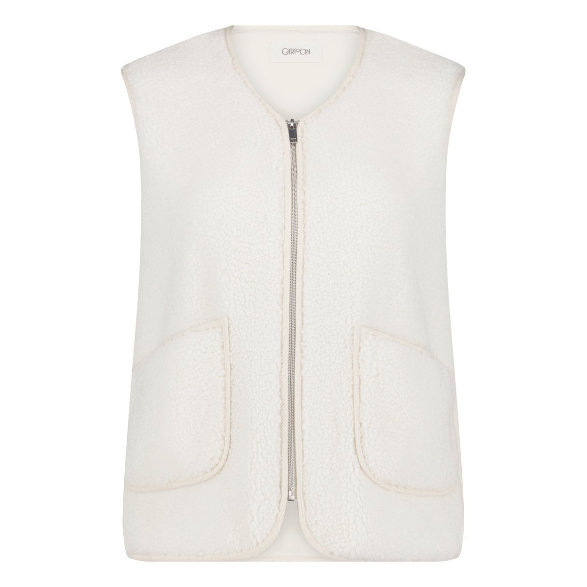 Veste molletonnée à poches plaquées lucent white, CARTOON