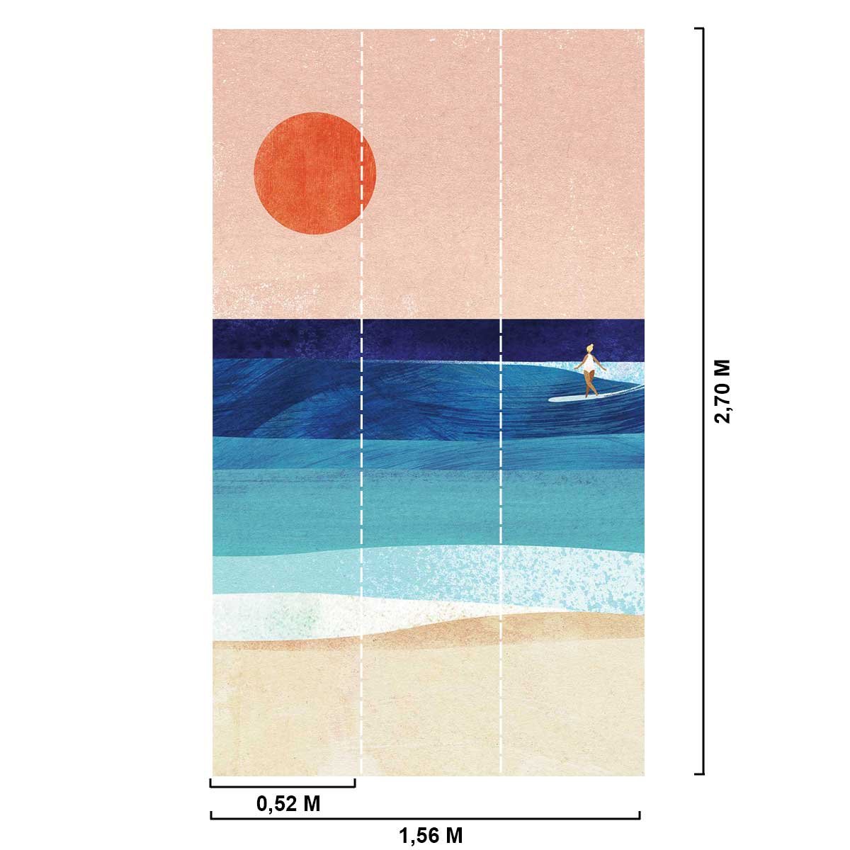 Papier peint surf intissé, HEXOA