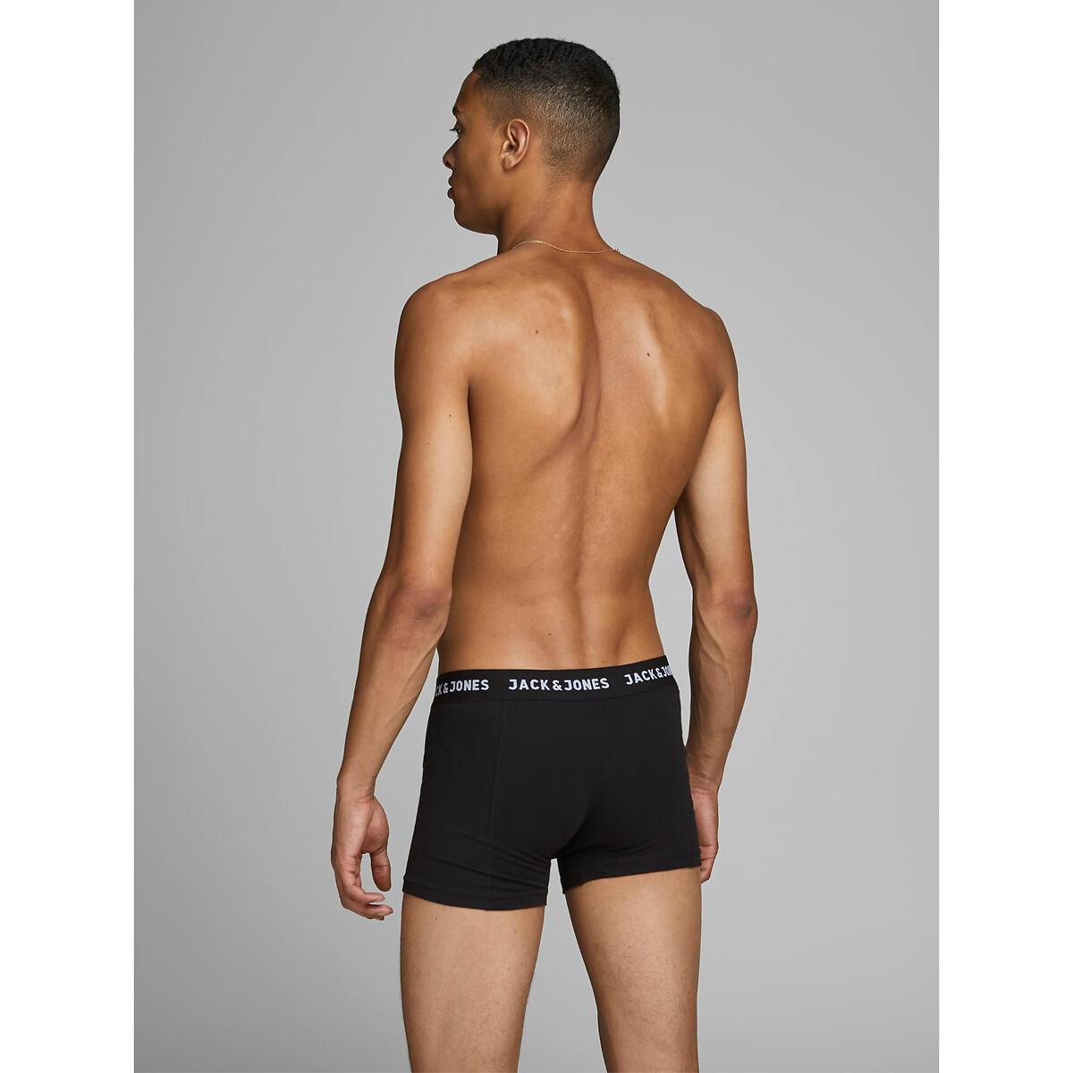 Lot de 7 boxers unis noir, JACK & JONES