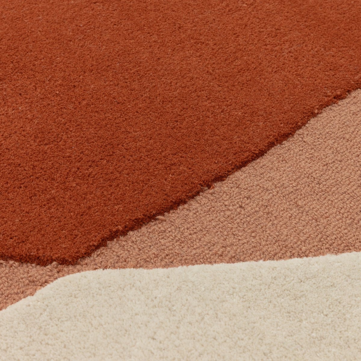 Tapis de salon et chambre en laine PENNY rouge, NOVATREND