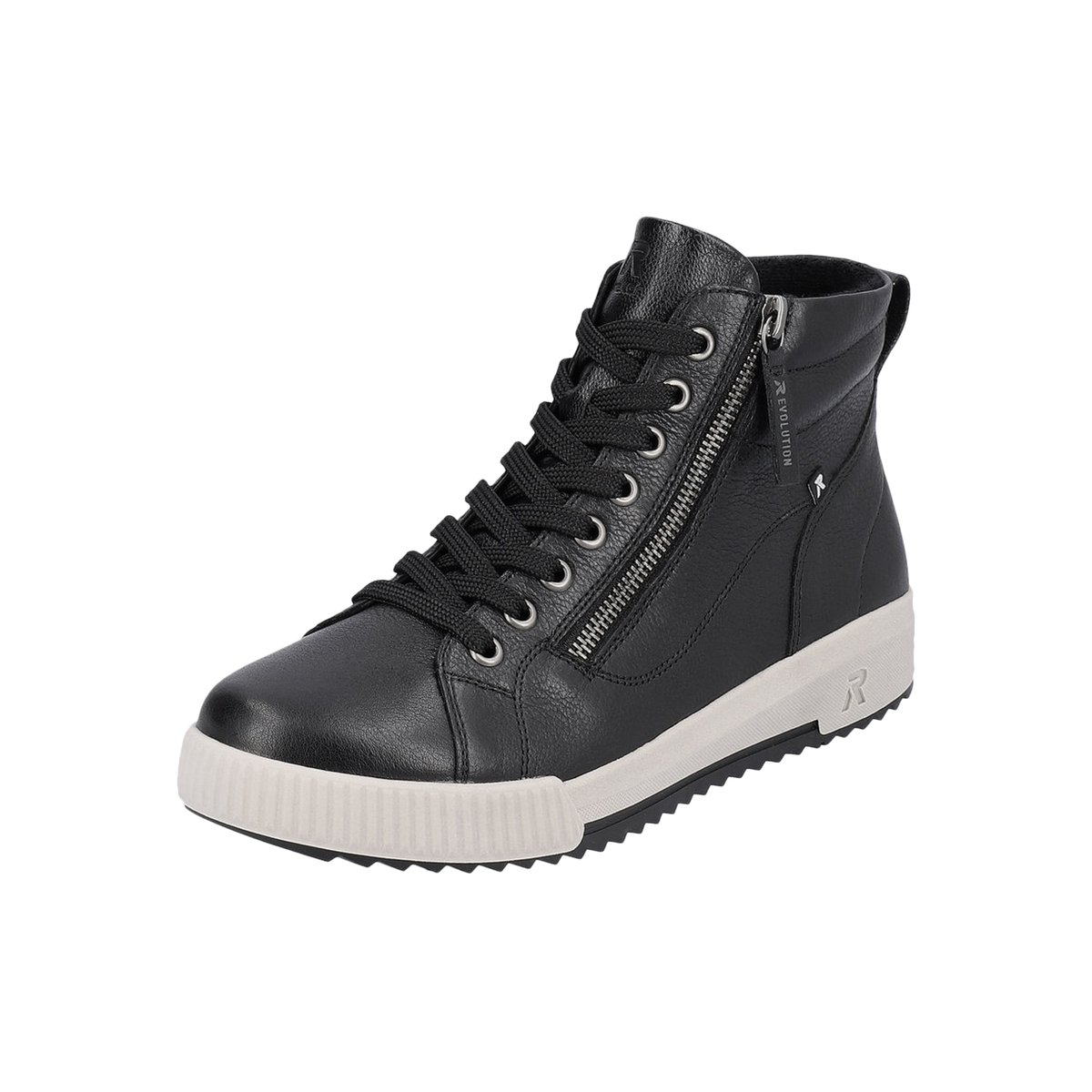 Basket Montante Cuir Revolution Columbo noir, RIEKER