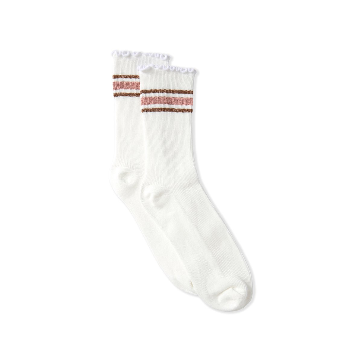 Chaussettes avec coton et paillettes OUTRUN ecru, ETAM