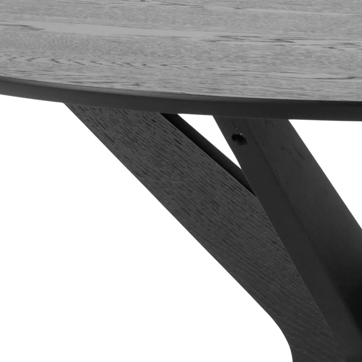 Table ronde scandinave en chêne L105 4 places - ZELIA noir, HELLIN, DEPUIS 1862