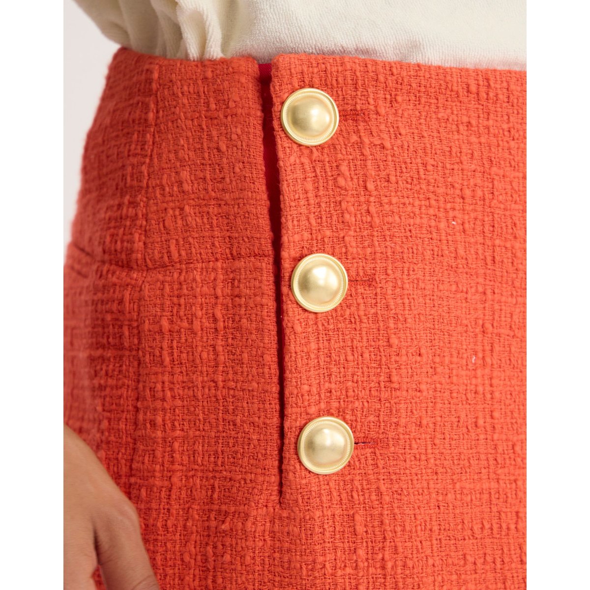 Pantalon Gabriel en coton rouge, INES DE LA FRESSANGE PARIS